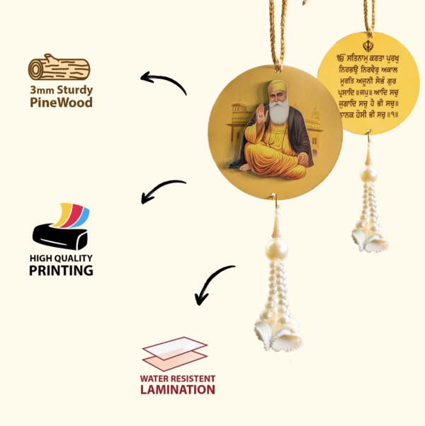 Guru Nanak Dev Ji Car Hanging - Image 3