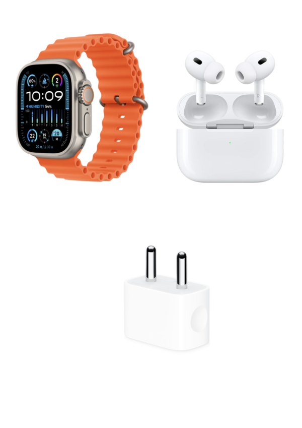 Combo Of Ultra Watch 2 +Airpods Pro + Adapter